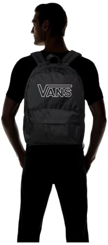 Vans Old Skool Flying V Backpack - Everyday Laptop Bag, 15" Computer Sleeve, Bottle Pockets, 2 Compartments, Organizer Panel, Black, One Size