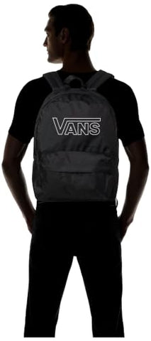 Vans Old Skool Flying V Backpack - Everyday Laptop Bag, 15" Computer Sleeve, Bottle Pockets, 2 Compartments, Organizer Panel, Black, One Size