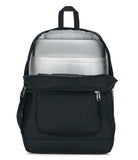 JanSport Cross Town Plus Backpack - Large Main Compartment, Side Water Bottle Pocket, 15-Inch Padded Laptop Sleeve - Black