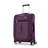Samsonite Carry-On Soft-Sided Expandable 21-Inch Element Suitcase: Airline Approved for Most Major Airlines, Durable, 360° Spinner Wheels, Adjustable Handle, 2 Front & Side Pocket- Purple