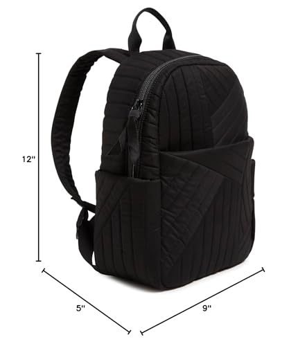 Vera Bradley Women's Cotton Small Backpack, True Black, One Size