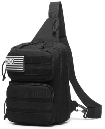 Wotony RFID Blocking Tactical Crossbody Bag for Men - Durable EDC Sling Shoulder Bag with Multi-Pocket Storage