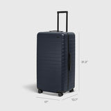 Away Large Trunk Luggage, 31 Inch Hardside Suitcase with Spinner Wheels, Lightweight & Durable, TSA Lock, Ideal for Long Trips, Jet Black