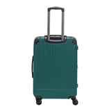 Flying Axis Collection Lightweight Hardside Expandable 8-Wheel Spinner Luggage, Midnight Turquoise, 24-Inch Checked