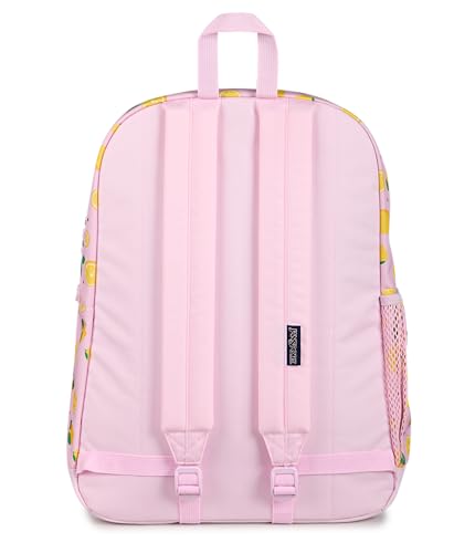 JanSport Cross Town Plus Backpack - Large Main Compartment, Side Water Bottle Pocket, 15-Inch Padded Laptop Sleeve - Lemonade Stand