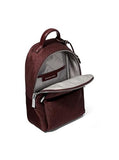 Michael Kors Sable Extra Small Covertible Messenger Backpack, Silver-Tone Hardware/Tonal MK Signature Nylon/Oxblood