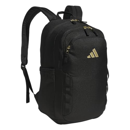 adidas Amplifier Backpack for Laptop, School and Gym, 28L, Black/Gold Metallic/Regular, OSFA