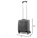 Travelpro Platinum Elite Underseat Spinner Tote Bag with USB Port, Vintage Grey, 16-Inch