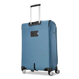 Samsonite Soft-Sided 25-Inch Lightweight Medium Checked Expandable Element Suitcase: Durable, 360° Spinner Wheels, Adjustable Telescopic Handle, 2 Front & 1 Side Pocket- Captains Blue