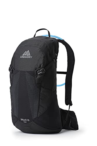 Gregory Salvo 16L H2O Unisex Day Hiking/Backpacking Hydration/Mountain Biking Backpack, 3L Water Reservoir/Bladder Included, One Size Fits All, Ozone Black