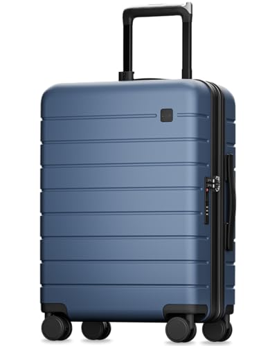 LUGGEX Airline Approved Carry On Luggage, Expandable Hard Shell, Blue, 20"