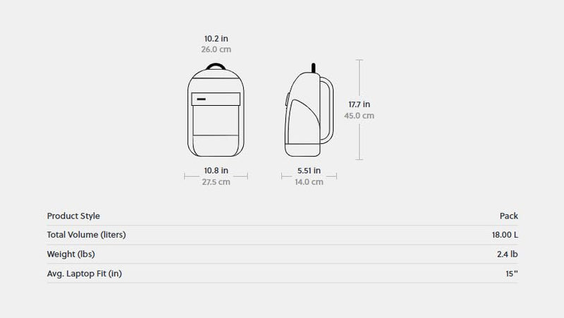 Timbuk2 Lane Commuter Laptop Backpack, Jet Black
