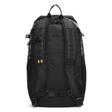 Under Armour Unisex Utility Baseball Backpack Print, (005) Black / / Metallic Gold, One Size Fits All