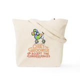 CafePress Obey The Groomer Tote Bag Reusable Natural Beige Canvas Shopping Bag