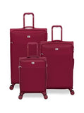 It Luggage Lustrous Luxe 3 Piece Softside 8 Wheel Spinner Set, French Port