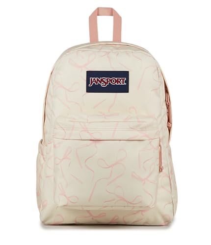 JanSport SuperBreak Plus Backpack with Padded 15-inch Laptop Sleeve and Integrated Bottle Pocket - Spacious and Durable Daypack for Work and Travel - Rows Of Bows