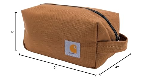 Carhartt Durable Travel Kit, Organize Essentials W/the Water Resistance Toiletry Bag, Carhartt Brown