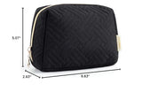 BAGSMART Small Makeup Bag, Travel Cosmetic Bag Make Up Pouch Small Travel Zipper Pouch,Water-resistant Toiletry Bag,Makeup Organizer Bag for Women, Black