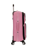 Rockland 5-Piece Softside Spinner Wheel Luggage Set, Pink, 5-Piece Set (14/29/24/28/32)