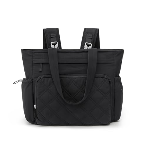 G4Free 3 in 1 Diaper Bag with Insulated Pockets Baby Backpack for Women Men Toddler Diaper Tote with Stroller Buckle Travel Work-Black