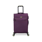 It Luggage Circulator 22" Softside Carry-On 8 Wheel Expandable Spinner, Italian Plum