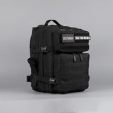WOLFpak 25L Tactical Gym Backpack (Alpha Black) Durable 1000D Waterproof Oxford Material with MOLLE Webbing, Laptop Pocket & Dual Cup Holders