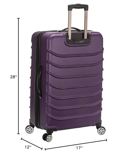 Rockland Speciale Hardside 2-Piece Expandable Spinner Luggage Set, Purple, 2-Piece Set (20/28) (F230-PURPLE)