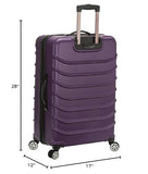 Rockland Speciale Hardside 2-Piece Expandable Spinner Luggage Set, Purple, 2-Piece Set (20/28) (F230-PURPLE)