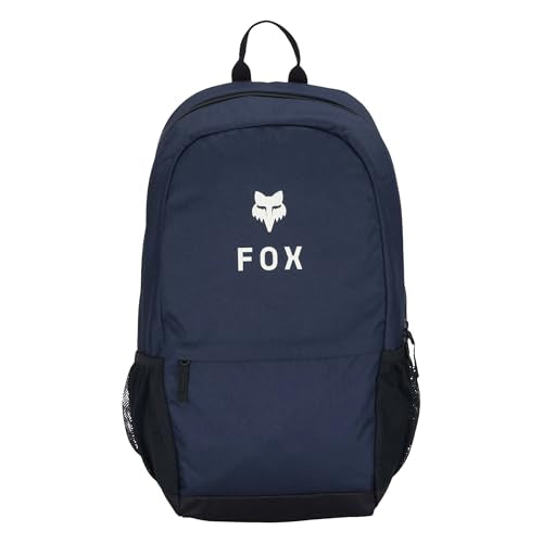Fox Racing 180 Backpack, Lightweight Everyday School & Travel Bag with 15" Laptop Sleeve, Water Bottle Pocket & Padded Straps, Midnight Blue