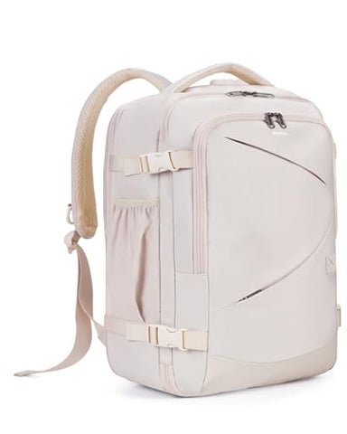 ECOHUB Carry On Travel Backpack, Expandable Airlines Personal Item Bag 18x14x8, Water Resistant 17 inch Laptop Backpack Flight Approved, 12 Pockets 30L Work Backpacks with Wet Pocket & Cable Slot