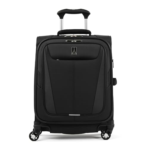 Travelpro Maxlite 5 Softside Expandable Luggage with 4 Spinner Wheels, Lightweight Suitcase, Men and Women, International, Black, Carry-on 19-Inch