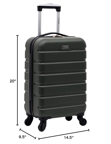 Wrangler 22" Hardside Spinner Carry-On Luggage, Deep Depth