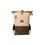 8000Kicks Everyday Hemp Backpack - Lightweight and Weatherproof Backpack for Work and Travel with Anti-theft pocket and Spacious Interior (Beige)
