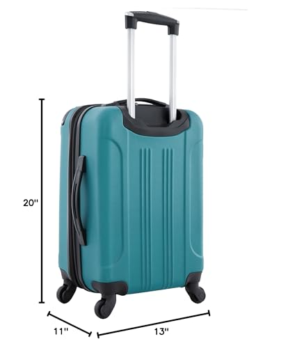 Travelers Club Chicago Hardside Expandable Spinner Luggage, Teal, 22" Carry-On