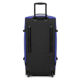 Eastpak Duffel Pack Wheel M – 60L Wheeled Duffel with Telescopic Handle, Convertible Backpack Straps, Weatherproof Finish & Gear Loops, Tarp Blue