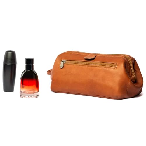 Piel Leather Deluxe Top Frame Traveling Kit, Saddle, One Size