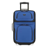 U.S. Traveler Rio Lightweight Softside Rolling Carry-on Suitcase, 2-Wheel Single, Royal Blue