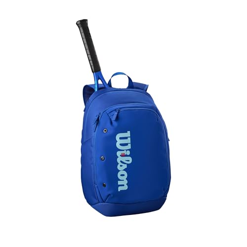 WILSON Ultra V5 Tour Tennis Backpack - Blue, Holds up to 2 Rackets