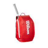 WILSON 2025 Super Tour Red Tennis Backpack - Red/White, Holds up to 2 Rackets