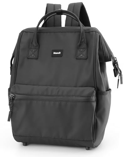 himawari 15.6" Laptop Backpack with USB Port - Waterproof Anti-Theft Nylon Bag for College, Travel & Commute for men & women (Black, Large)