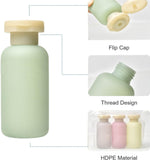 3.4oz Travel Shampoo Bottle with Flip Cap, Leak Proof Plastic Squeeze Bottles, Reusable Empty Travel Shampoo and Conditioner Bottles for Creams, Lotion, Foundation, Conditioner (Garden Series, 4Pcs)