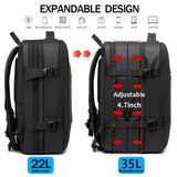 35L Travel Backpack,Flight Approved Carry On Backpack for International Travel Bag, Water Resistant Durable 17 - inch Laptop Backpacks,Large Daypack Business Weekender Luggage Backpack for Men Women