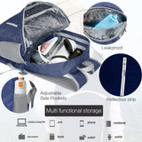 35L Waterproof Backpack Beach Foldable Lightweight Dry Wet Split Hiking Backpack Men Women Dark Blue