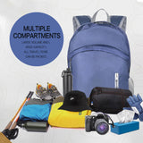 35L Waterproof Backpack Beach Foldable Lightweight Dry Wet Split Hiking Backpack Men Women Dark Blue