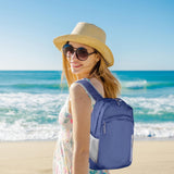 35L Waterproof Backpack Beach Foldable Lightweight Dry Wet Split Hiking Backpack Men Women Dark Blue