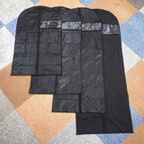 39 - Inch Garment Bags Covers,Hanging Clothes Bag, Suit Cover Bags with Clear Window for Hanging Closet Clothes Storage and Travel (Black - 39Inch)
