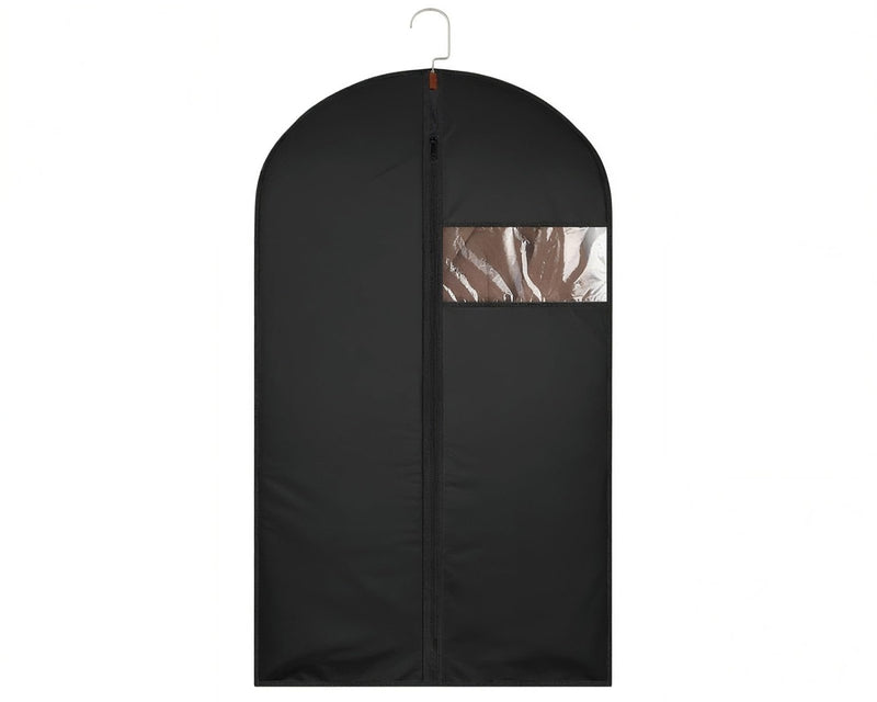 39 - Inch Garment Bags Covers,Hanging Clothes Bag, Suit Cover Bags with Clear Window for Hanging Closet Clothes Storage and Travel (Black - 39Inch)