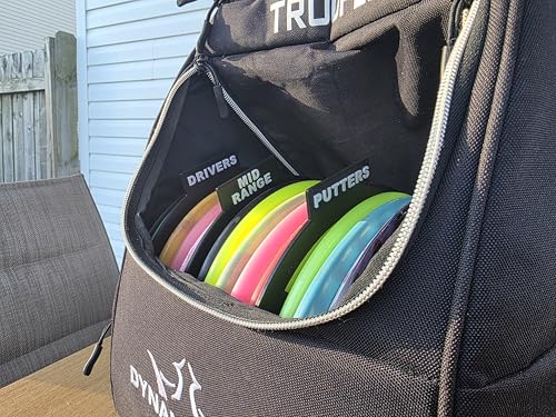 3DAmbitions Disc Golf Bag Dividers - Set of 3 for Drivers, Mid-Ranges & Putters - 3D Printed Disc Golf Accessories - Organization for Disc Golf Bags, Carts, and Storage Units