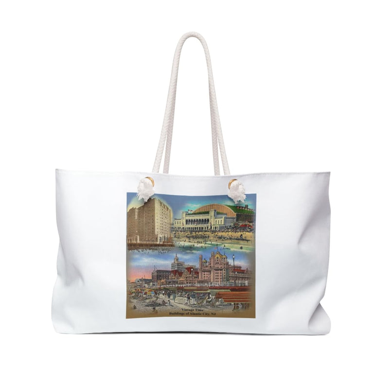 3dRose Buildings of Atlantic City, Vintage Weekender Bag