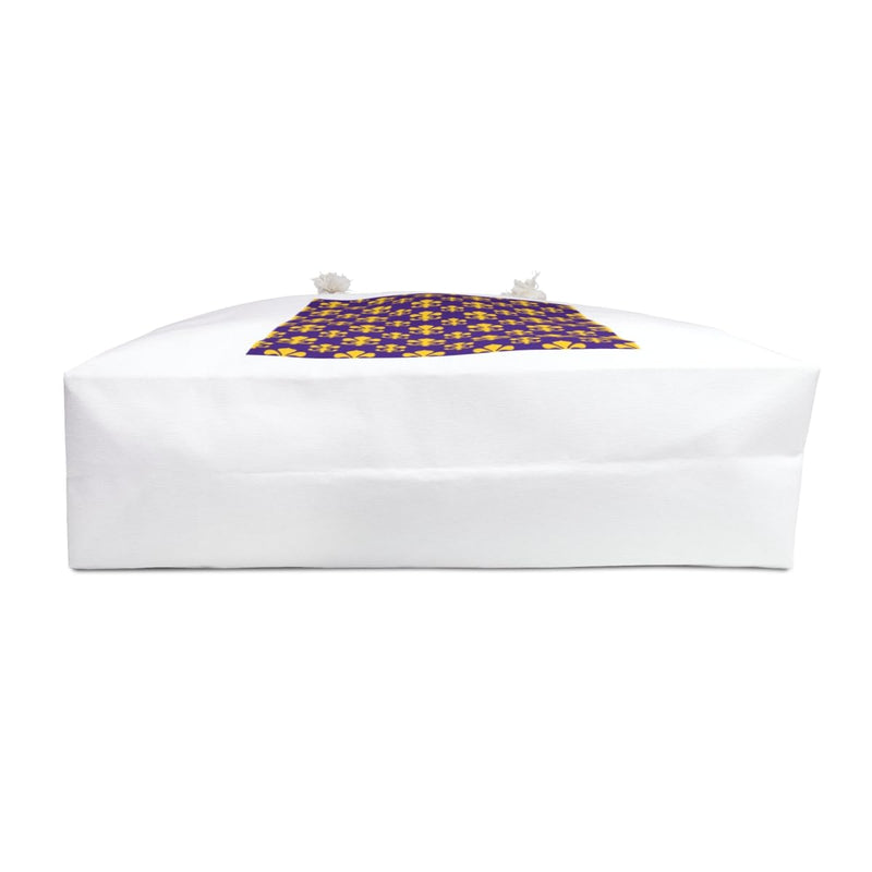 3dRose Fleur de lis pattern in LSU colors Dark Purple and Canary Yellow Weekender Bag